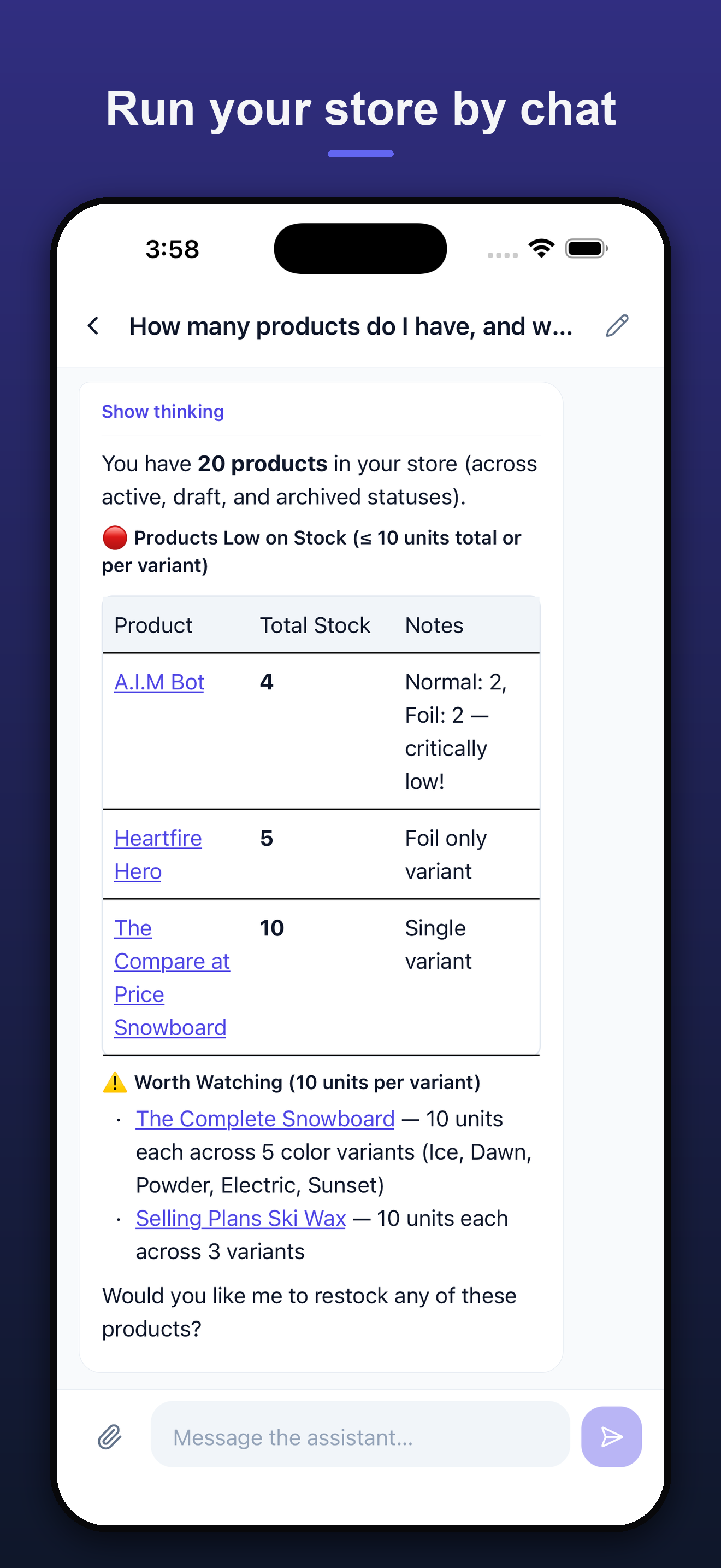 ShopCommander app screenshot